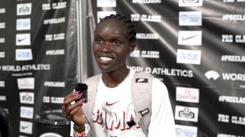 Doris Legomngole Reacts to Big Personal Record in the 3000m Steeplechase at PRE