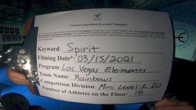 Las Vegas Elements - Rainbows [L1 Mini - D2 - Small] 2021 PacWest Virtual Championship