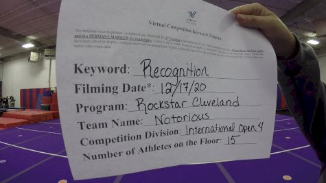 Rockstar Cheer - Cleveland - Notorious [Level 4 L4 International Open] 2020 America's Best Virtual National Championship