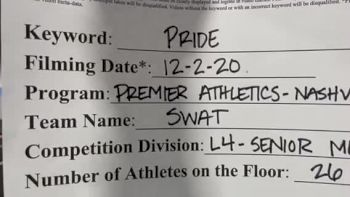 Premier Athletics - Nashville - SWAT [L4 Senior - Medium] 2020 WSF All Star Cheer & Dance Virtual Championship