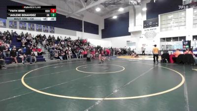 130 lbs Cons. Round 3 - Faith Bree, Redondo Union vs Jaslene Benavidez, Shadow Hills