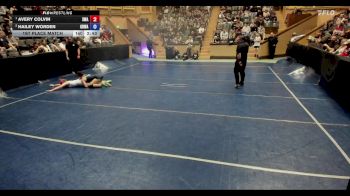 138 lbs 1st Place Match - Avery Colvin, Sanderson Wrestling Academy vs Hailey Worden, Gold Rush Wrestling Academy