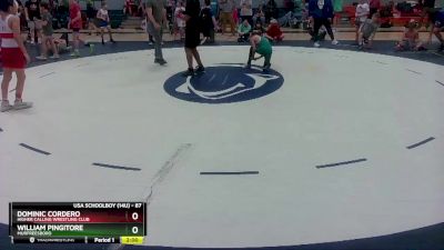 87 lbs Round 1 - Dominic Cordero, Higher Calling Wrestling Club vs William Pingitore, Murfreesboro