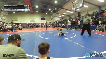 52 lbs Semifinal - Caulyer Cassity, Barnsdall Youth Wrestling vs Bear Bryan, Coweta Tiger Wrestling