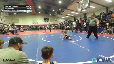 52 lbs Semifinal - Caulyer Cassity, Barnsdall Youth Wrestling vs Bear Bryan, Coweta Tiger Wrestling
