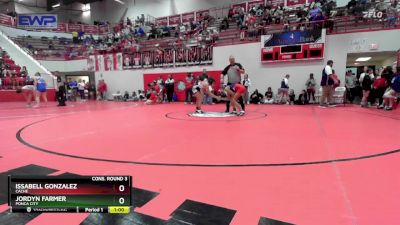 110 lbs Cons. Round 3 - Issabell Gonzalez, CACHE vs Jordyn Farmer, PONCA CITY