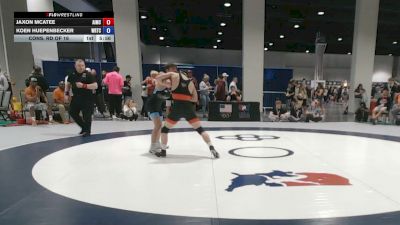 63 kg Cons. Rd Of 16 - Jaxon McAtee, Askeo International Mat Club vs Koen Huepenbecker, Warrior Regional Training Center