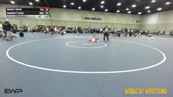 56 lbs 7th Place - Brody Boyd, Tulsa Elite 12U 2 vs Bennett Todd, Warrior Up 12U