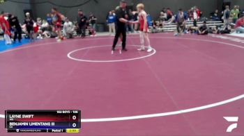 106 lbs Cons. Round 2 - Layne Swift, WA vs Benjamin Limentang Iii, CA