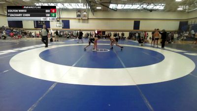 126 lbs Consi Of 16 #2 - Colton Wirtz, Iron Faith vs Zachary Chen, Vougar's Honors Wrestling
