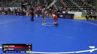 87 lbs Champ. Round 2 - Chase Jacobs, MI vs Jack Thrush, AZ