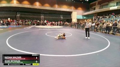 42-45 lbs Round 2 - Nathan Walther, Carson Bulldog Wrestling Club vs River Reynolds, Greenwave Youth Wrestling