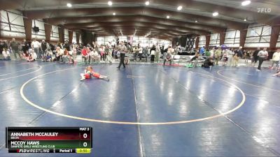 46 lbs Cons. Round 2 - McCoy Haws, Sanpete Girls Wrestling Club vs AnnaBeth McCauley, Delta