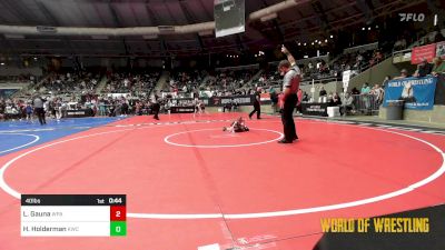 40 lbs Consi Of 8 #1 - Lukas Gauna, WolfPack Wrestling Academy vs Hudson Holderman, Keystone Wrestling Club