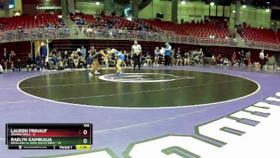 105 lbs Finals (2 Team) - Raelyn Kaimikaua, Papillion-La Vista South Girls vs Lauren Frihauf, Seward Girls