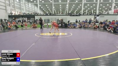 110 lbs Josie Wilson, Kansas vs Zoey Dodgers, Illinois