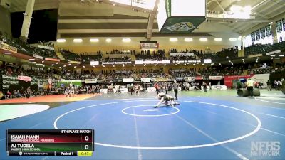 189 lbs 5th Place Match - Aj Tudela, Valdez High School vs Isaiah Mann, Homer High School Mariners