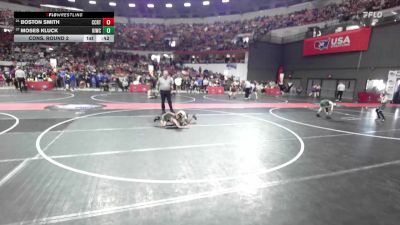 64 lbs Cons. Round 2 - Moses Kluck, Kewaskum Indians Wrestling Club vs Boston Smith, Green Bay United
