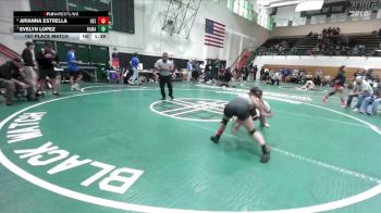 120 lbs 1st Place Match - Evelyn Lopez, Hamilton Anza vs Arianna Estrella, Hesperia