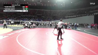 6A Boys 165 lbs Cons. Round 2 - Bryson Harty, Tigard Boys vs Klein Willems, Beaverton Boys
