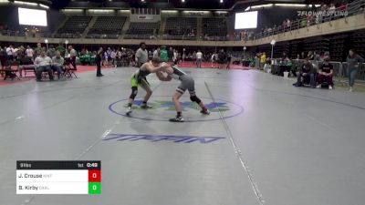 91 lbs Semifinal - Jake Crouse, Kintnersville vs Blake Kirby, Carlisle