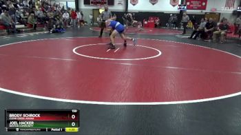 150 lbs Round 2 - Brody Schrock, Clear Creek-Amana vs Joel Hacker, Benton Community