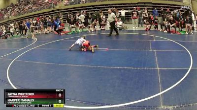 60 lbs Round 3 - Jayna Whitford, Team Pride Academy vs Harper Mamalis, Green River Grapplers