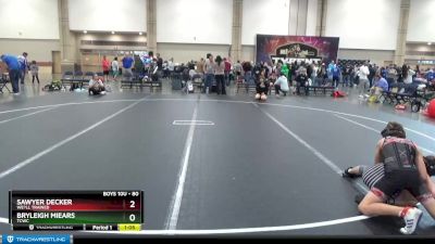 80 lbs Cons. Semi - Bryleigh Miears, TCWC vs Sawyer Decker, We?ll Trained