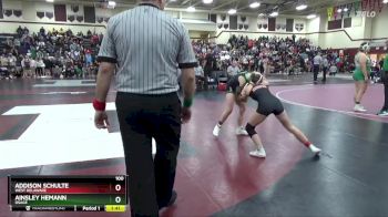 100 lbs Semifinal - Ainsley Hemann, Osage vs Addison Schulte, West Delaware