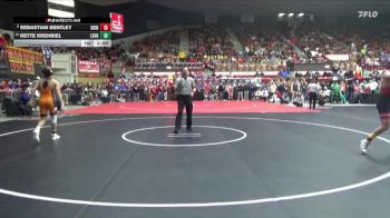 126 lbs Champ. Round 1 - Rette Krehbiel, Lindsborg-Smoky Valley Hs vs Sebastian Bentley, Rose Hill
