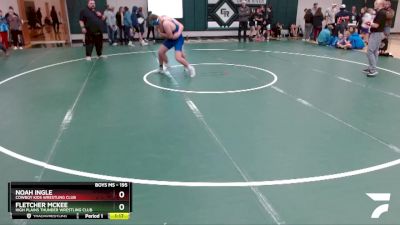 195 lbs 1st Place Match - Noah Ingle, Cowboy Kids Wrestling Club vs Fletcher McKee, High Plains Thunder Wrestling Club