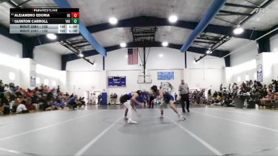 132 lbs Semifinal - Quinton Carroll, Vancleave High School vs Alejandro Edoria, Ocean Springs