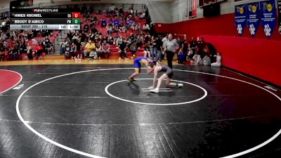 115 lbs Quarterfinal - Brody D`Amico, Plum And O`Block vs Hines Kromel, Derry