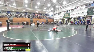 138 lbs Quarterfinal - Caleb Menuck, La Costa Canyon vs Dominic Nguyen, Mt Carmel