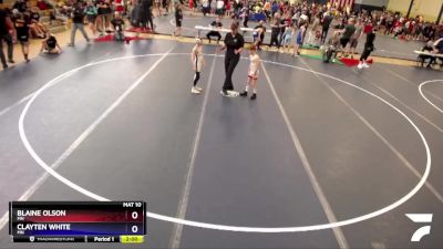 58 lbs Round 2 - Blaine Olson, MN vs Clayten White, MN