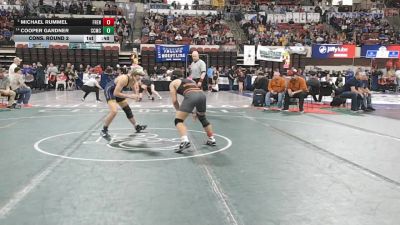 A - 150 lbs Cons. Round 2 - Cooper Gardner, Custer Co. (Miles City) vs Michael Rummel, Frenchtown