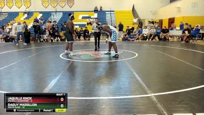 285 lbs Finals (8 Team) - Jaquille Knox, Osceola (Kissimmee) vs Daguy Massillon, South Dade