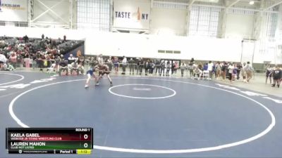 101-105 lbs Round 1 - Kaela Gabel, Webster Jr Titans Wrestling Club vs Lauren Mahon, Club Not Listed