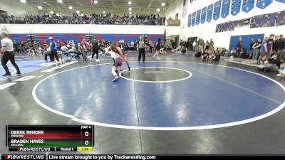 126 lbs Champ. Round 1 - Derek Rehder, Moscow vs Braden Hayes, Kellogg