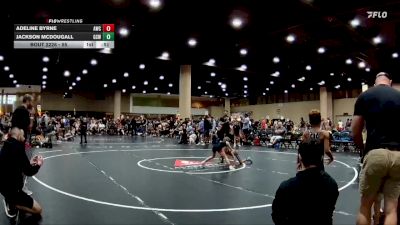 55 lbs Quarterfinal - Adeline Byrne, Apex Wrestling Club vs Jackson McDougall, Gulf Coast Wrestling