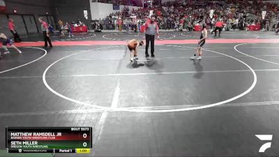 80 lbs Champ. Round 1 - Seth Miller, Oregon Youth Wrestling vs Matthew Ramsdell Jr, Badger Youth Wrestling Club