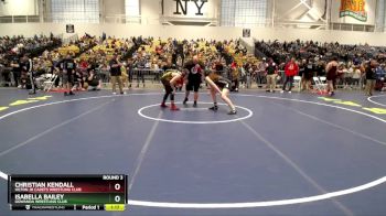 155 lbs Round 3 - Christian Kendall, Hilton Jr Cadets Wrestling Club vs Isabella Bailey, Gowanda Wrestling Club