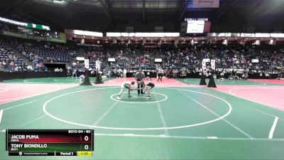 80 lbs Quarterfinal - Tony Biondillo, BKV1 vs Jacob Puma, NBHA