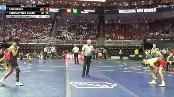 3A-113 lbs Cons. Round 2 - Cole Bruck, North Scott vs Konstantinos Panos, Iowa City, Liberty