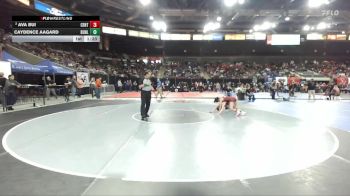 100 lbs Champ. Round 1 - Caydence Aagard, Buhl vs Ava Bui, Centennial