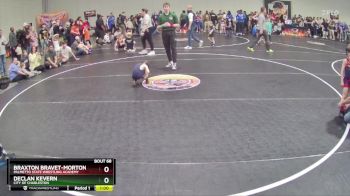 41 lbs Semifinal - Declan Kevern, City Of Charleston vs Braxton Bravet-Morton, Palmetto State Wrestling Academy