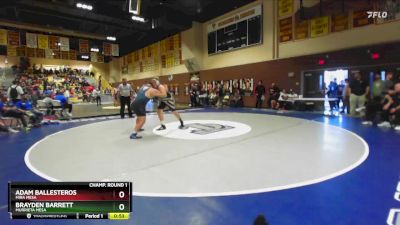 285 lbs Cons. Round 3 - Adam Ballesteros, Mira Mesa vs Brayden Barrett, Murrieta Mesa