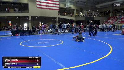 132 lbs Cons. Round 4 - Duke Zowine, AZ vs Zane Chavis, SC