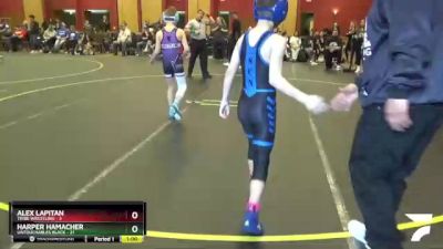 80 lbs Round 1 (6 Team) - Alex Lapitan, Tribe Wrestling vs Harper Hamacher, Untouchables Black