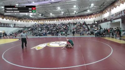 132 lbs Cons. Semi - Timber Fitch, Evanston vs Weston Green, Green River